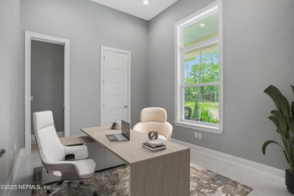 Home Office, Interior, Recessed Lighting