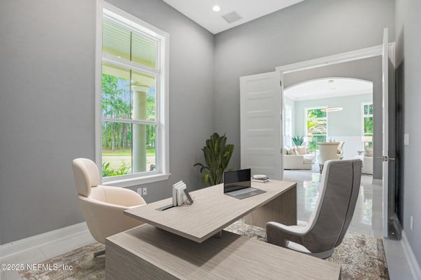 Home Office, Interior, Recessed Lighting