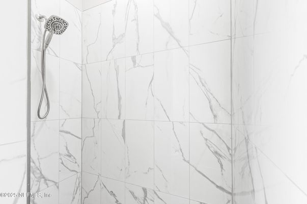 Bathroom, Glass Shower, Interior, Marble Walls