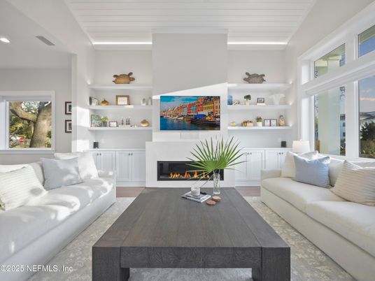 Fireplace, Interior, Living room, Recessed Lighting