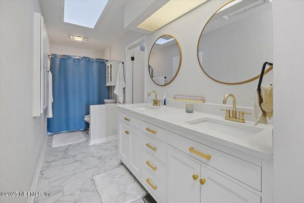 Bathroom, Dual Sink Vanities, Interior, Marble