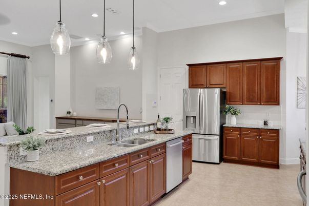 Interior, Kitchen, Pendant Lights, Recessed Lighting, Stainless Steel Appliances