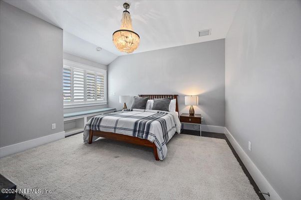 Bedroom, Chandelier, Interior