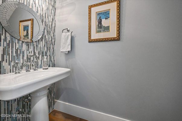 Bathroom, Interior, Wood Texture Flooring