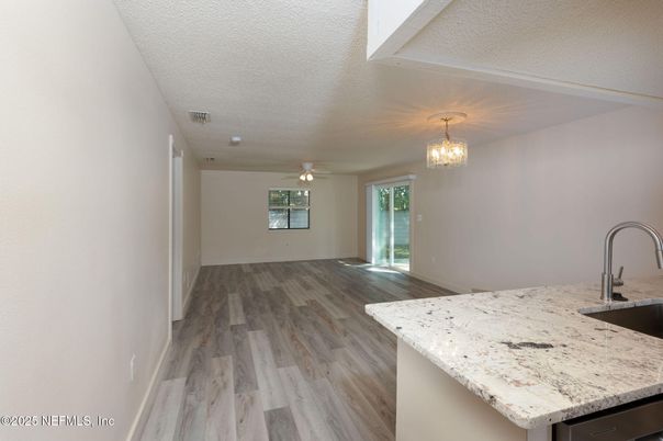 Chandelier, Interior, Wood Texture Flooring