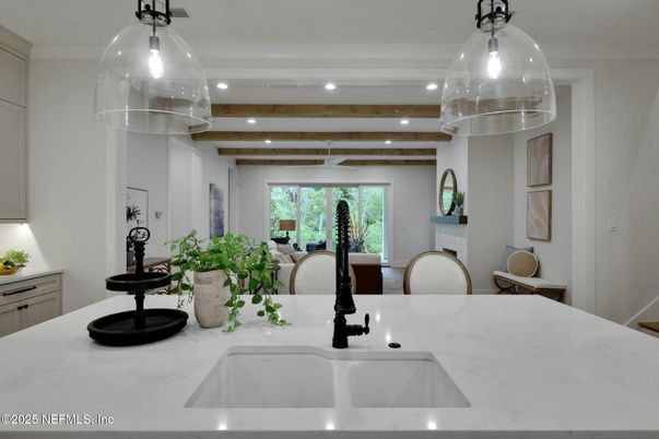 Interior, Pendant Lights, Recessed Lighting, Wooden Beams