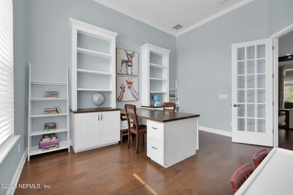 Home Office, Interior, Wood Texture Flooring