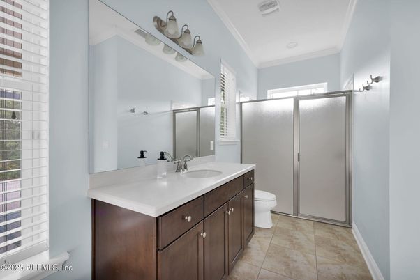 Bathroom, Dual Sink Vanities, Glass Shower, Interior