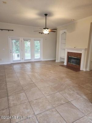 Empty room, Fireplace, Interior