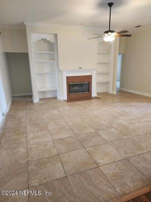 Empty room, Fireplace, Interior
