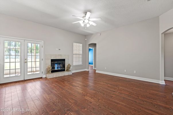 Empty room, Fireplace, Interior, Wood Texture Flooring