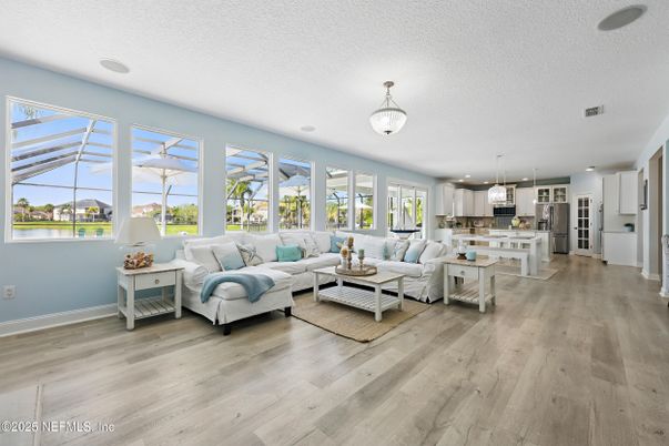 Dining room, Interior, Kitchen, Living room, Pendant Lights, Recessed Lighting, Stainless Steel Appliances, Wood Texture Flooring