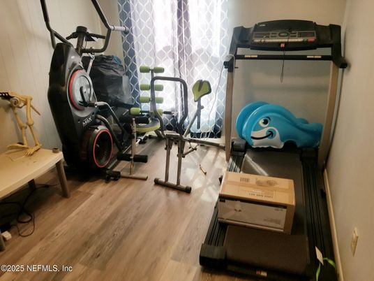 Fitness Equipment, Interior, Wood Texture Flooring