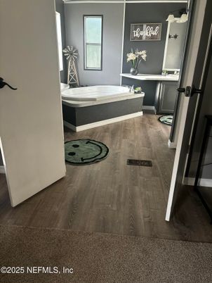 Bathroom, Interior, Wood Texture Flooring