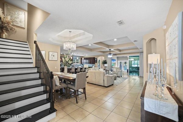 Chandelier, Dining room, Interior, Living room, Recessed Lighting
