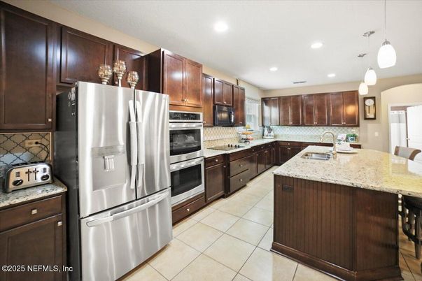 Interior, Kitchen, Pendant Lights, Recessed Lighting, Stainless Steel Appliances