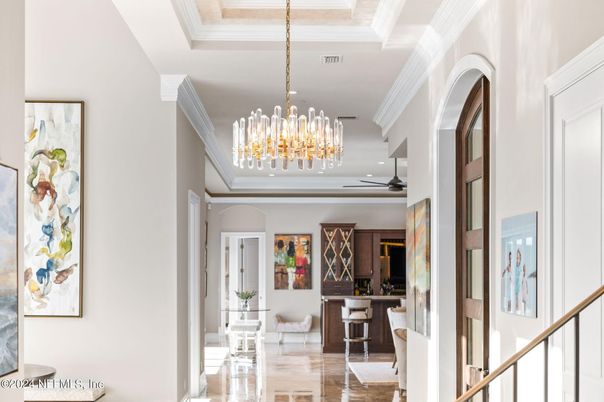 Chandelier, Interior, Pendant Lights, Recessed Lighting, Wood Texture Flooring