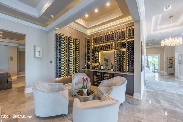 Chandelier, Interior, Recessed Lighting, Wine Storage
