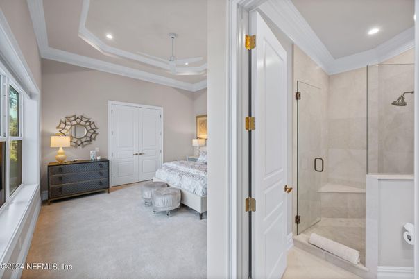 Bathroom, Bedroom, Glass Shower, Interior, Recessed Lighting