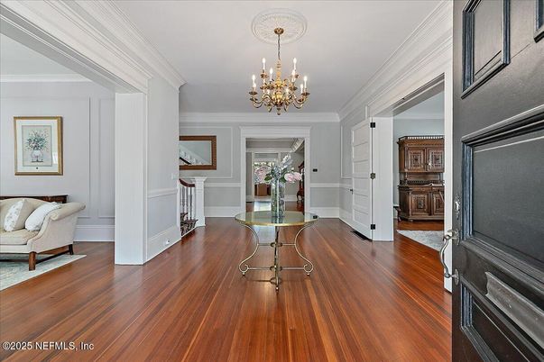 Chandelier, Interior, Wood Texture Flooring