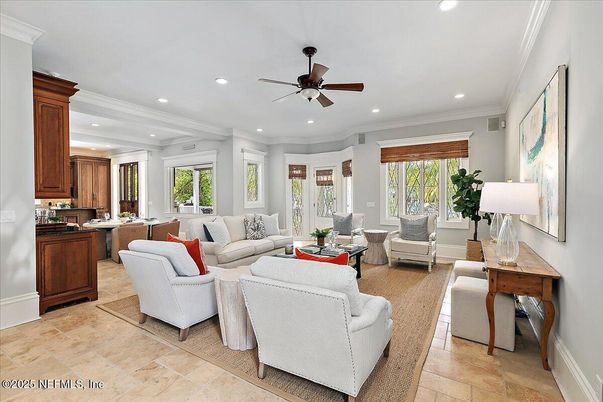 Interior, Living room, Recessed Lighting