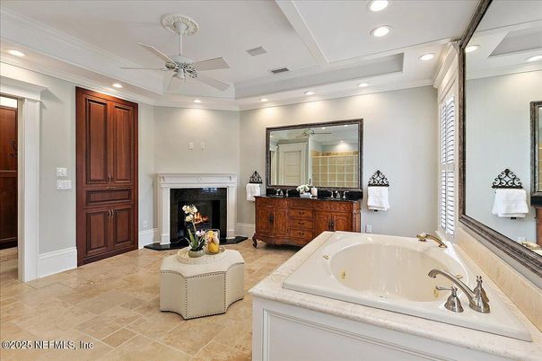 Bathroom, Fireplace, Interior, Recessed Lighting