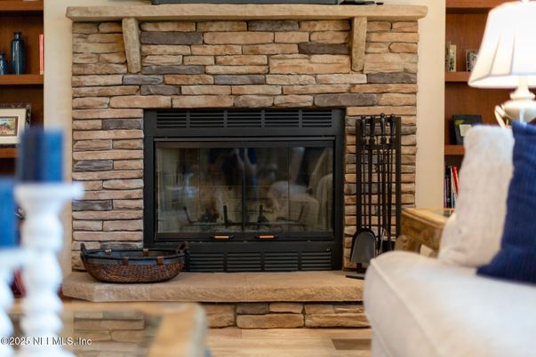 Fireplace, Interior, Stone Walls
