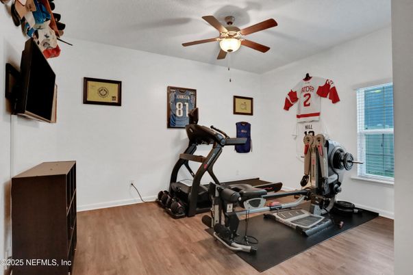 Fitness Equipment, Interior, Wood Texture Flooring