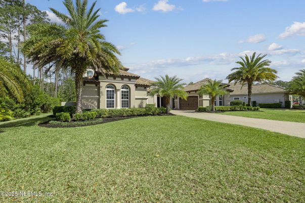 Attached, Backyard, Exterior, Facade, Mediterranean