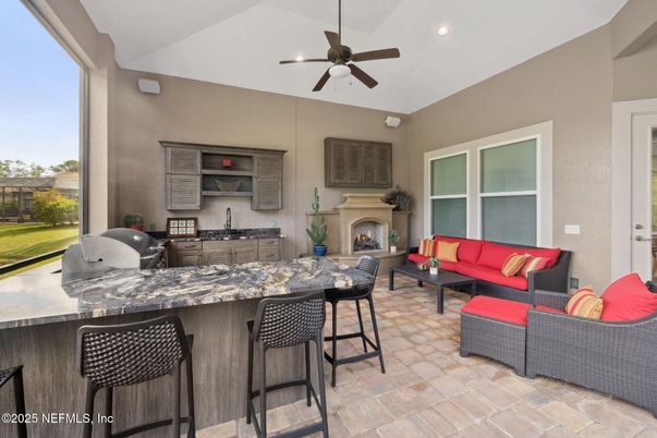 Fireplace, Interior, Living room, Recessed Lighting