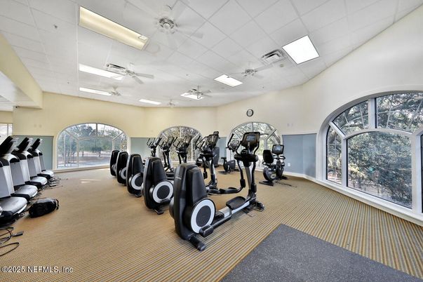 Fitness Equipment, Gym, Interior, Recessed Lighting