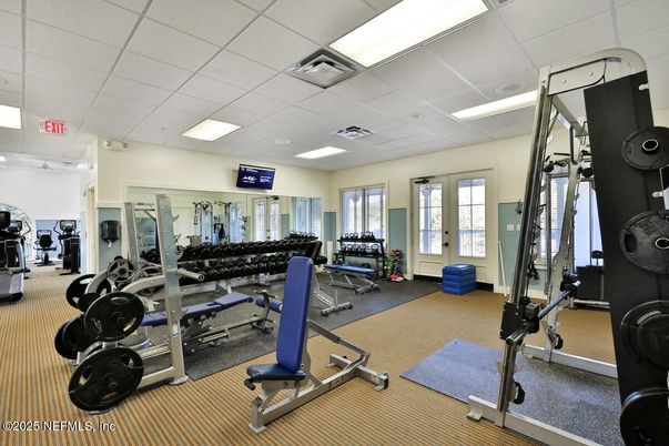 Fitness Equipment, Gym, Interior, Recessed Lighting