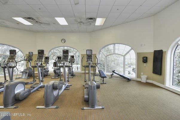 Fitness Equipment, Gym, Interior, Recessed Lighting