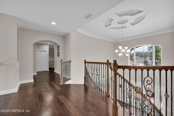 Chandelier, Interior, Recessed Lighting, Wood Texture Flooring