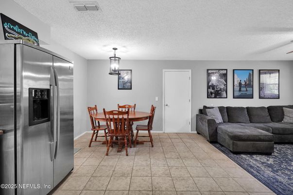 Dining room, Interior, Kitchen, Living room, Pendant Lights, Stainless Steel Appliances