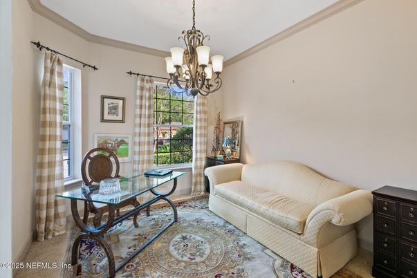 Chandelier, Home Office, Interior