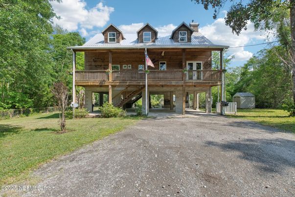 Backyard, Exterior, Facade, Log Home