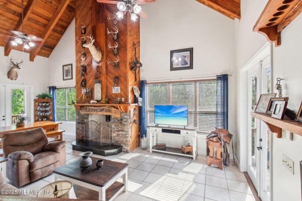 Fireplace, Interior, Living room, Wooden Beams, Wooden Ceilings