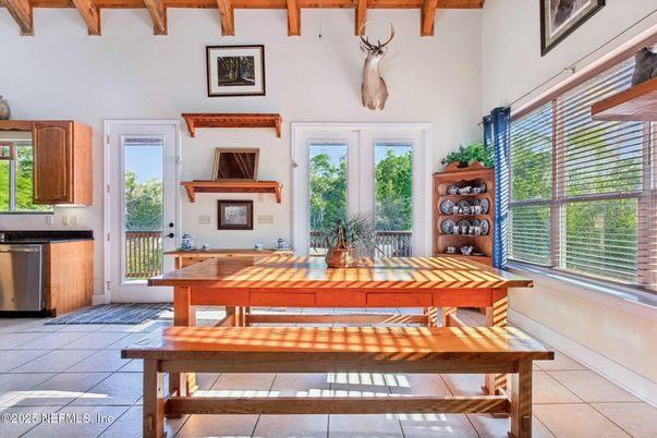 Dining room, Interior, Kitchen, Wooden Beams