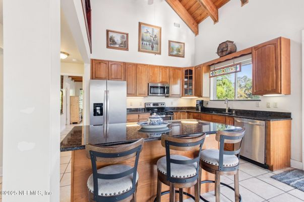 Interior, Kitchen, Stainless Steel Appliances, Wooden Beams, Wooden Ceilings