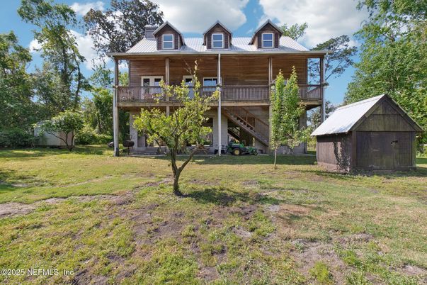 Backyard, Exterior, Facade, Log Home