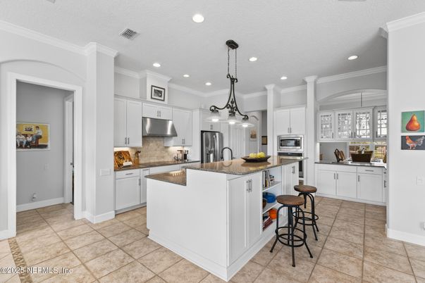 Interior, Kitchen, Pendant Lights, Recessed Lighting, Stainless Steel Appliances
