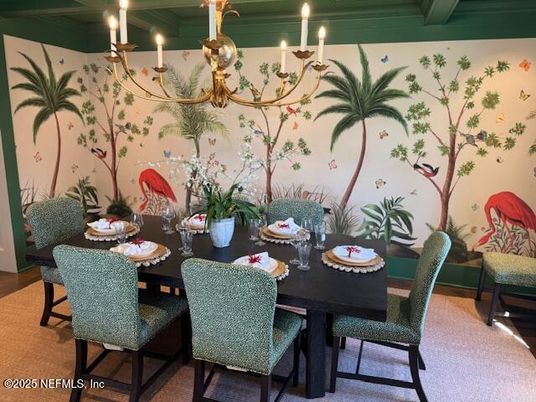 Chandelier, Dining room, Interior