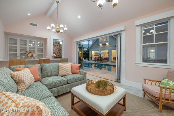 Chandelier, Dining room, Interior, Living room, Recessed Lighting