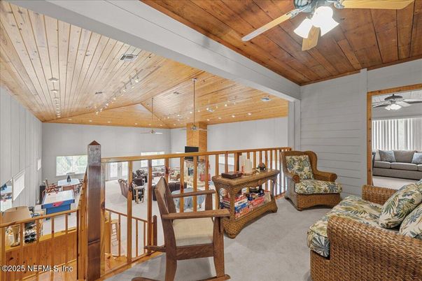 Dining room, Interior, Living room, Recessed Lighting, Wooden Ceilings