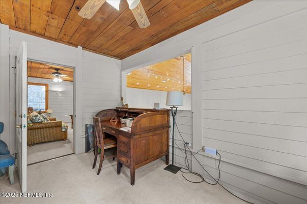 Home Office, Interior, Wooden Ceilings