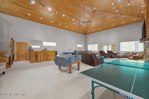 Billiard Table, Game Room, Interior, Living room, Recessed Lighting