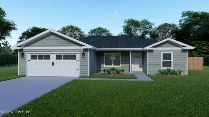 Attached, Exterior, Facade, Ranch