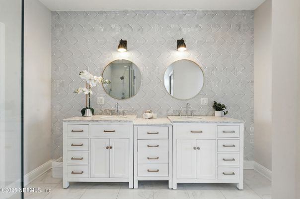 Bathroom, Dual Sink Vanities, Interior, Marble