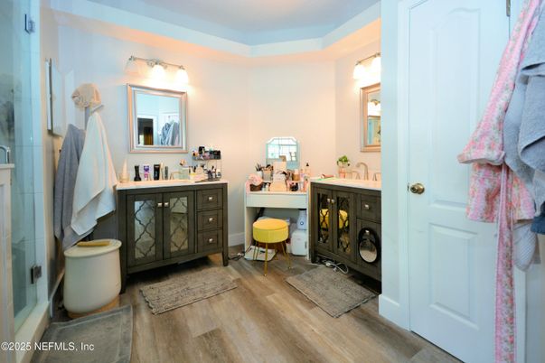 Bathroom, Interior, Wood Texture Flooring